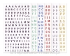naklejki litery i cyfry mix kolorów Galeria Papieru (254037)